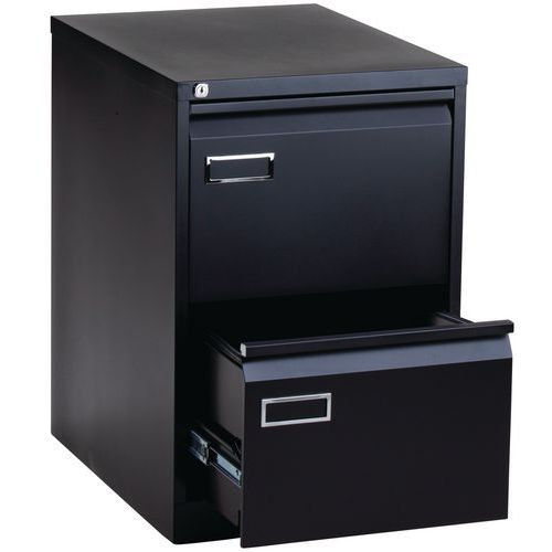 Classificatore per cartelle sospese 2 cassetti nero Manutan,