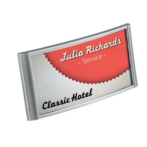 BADGE CLASSIC CON MAGNETE 30X65 MM,