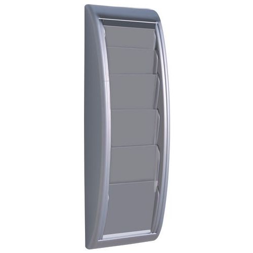 Espositore da parete Quick Fit alluminio 5 scomparti A5,