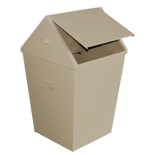 Pattumiera in metallo a leva 128 L,