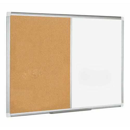 Lavagna Mista Smalto e Sughero cornice in Allu 60X90cm,