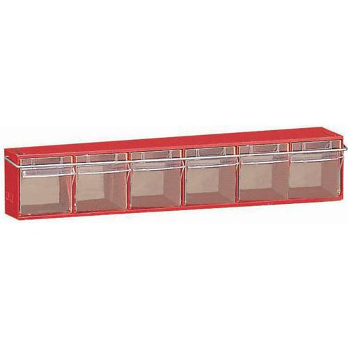 Blocco Madia 6 Cassetti Colore: Rosso,