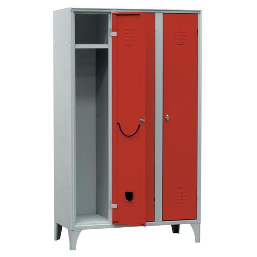 Spogliatoio trad. 3 colonne105X35X180rosso,