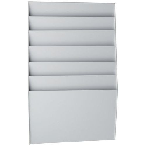 Classificatore 6 scomparti altezza 50,5 cm - Grigio,