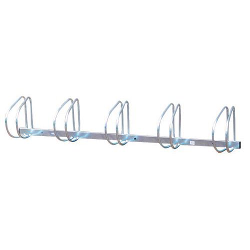 Portabiciclette da parete 5 posti - Angolo a 90°,