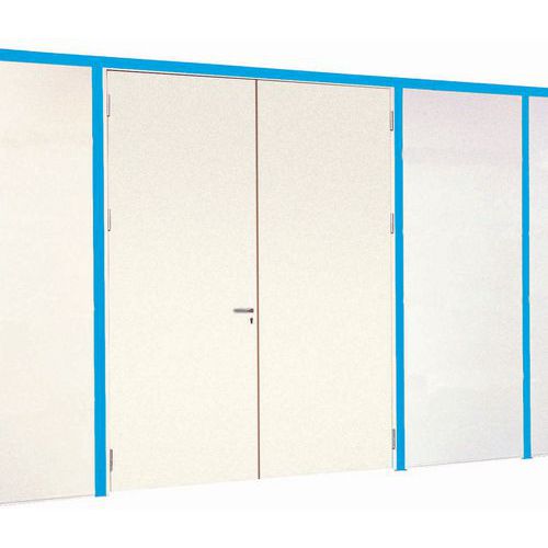 Divisorio Pieno h2,5m Larghezza 1m Montanti Blu,