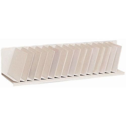 Casellario a 14 separatori inclinati L = 80 cm - grigio,