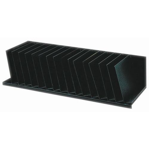 A014042 - casellario a 16 separatori inclinati L = 92 cm - nero,
