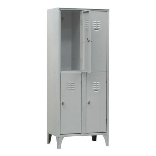 Spogl. 4 scomp. 2 col. Piedi70X50X180grigio,