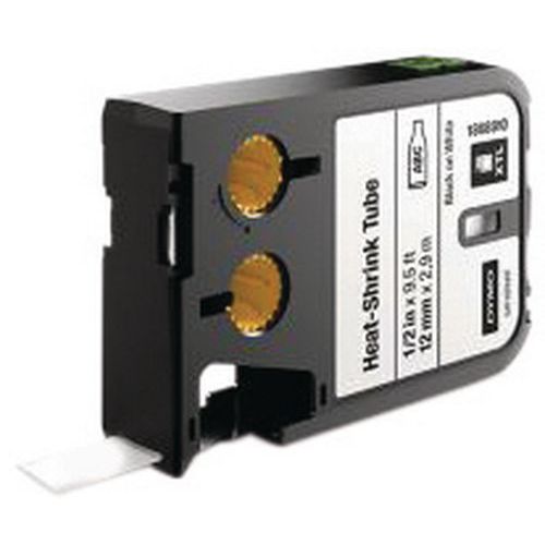 Nastro tubolare termoretr. 12 mm Nero/bianco,