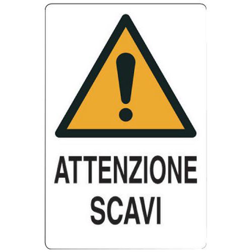 Cart. Alluminio attenzione 500X350 scavi,