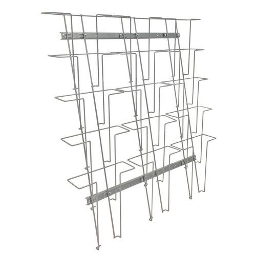 Espositore A Muro Scomparti 76X71X11 Colore Argento,