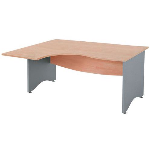 Scrivania Compatta L160 Estensione:SX Col.Rip.:Faggio,