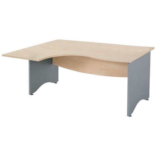 Scrivania Compatta L160 Estensione:SX Col.Rip.:Acero,