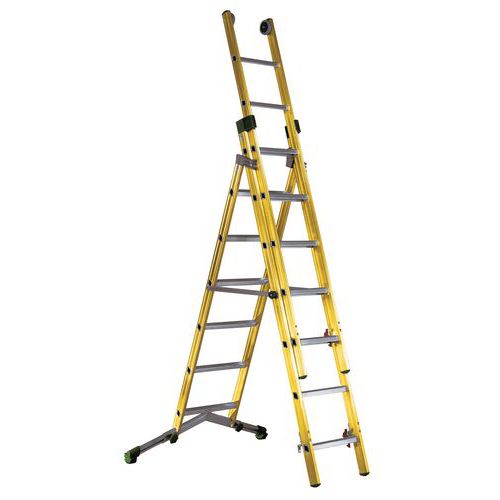 SCALA VETROPRIMA TRE RAMPE M. 3,50/8,10,