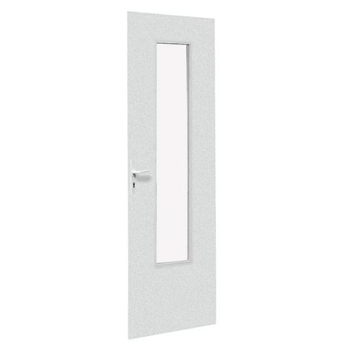 Porta A Doppio Battente 1/2 Vetro Ht3M Larg2M Bianco,
