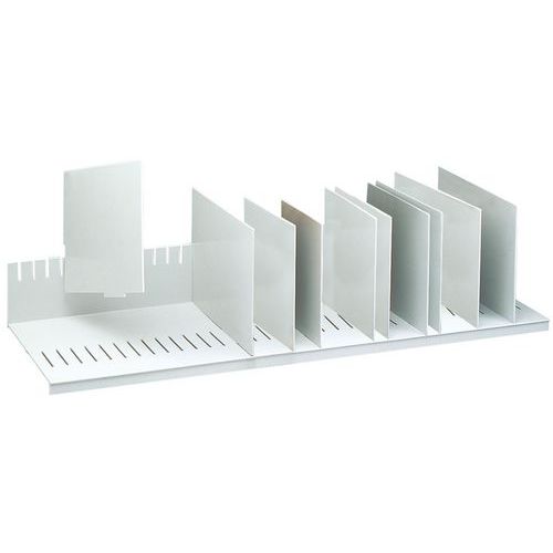 Casellario a 10 separatori rimovibili L = 92 cm - grigio,