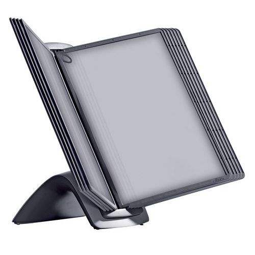 Supporto di presentazione con 10 cartelline nere,