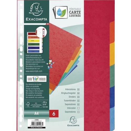 separat. a4 cartoncino lucido 6 posizioni,