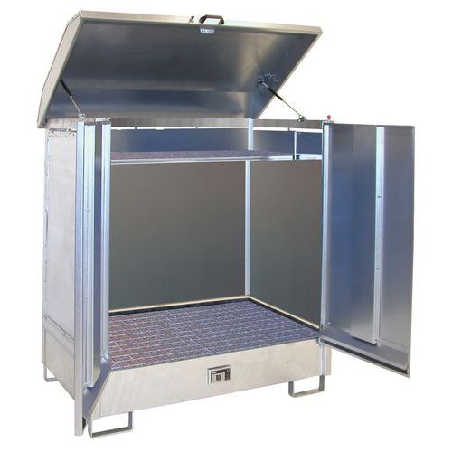 Postazione Di Raccolta Rifiuti H Tota:156 Cap.:4 Fusti,