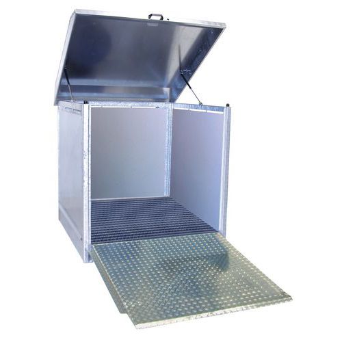 Postazione Di Raccolta Rifiuti H Tota:146 Cap.:4 fusti,