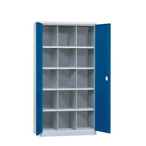 Armadio Per Officina Blu Hxp=1950X540Mm, 15 Scomparti,