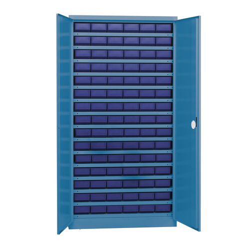 Armadio Per Officina Blu Hxp=1950X440Mm 90 Contenitori,