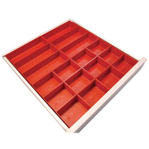 Kit di suddivisione per cassetto in PP Material:Polipr,