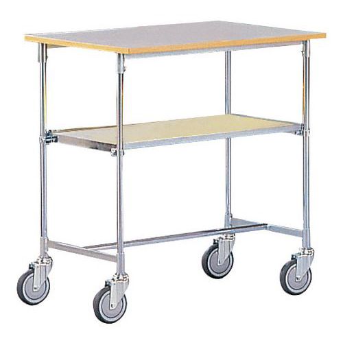 Tavolo mobile 2 ripiani dimensioni 820x600x900 mm,