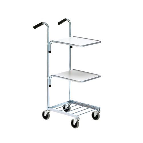 Carrello a 2 ripiani ad altezza regolabile,