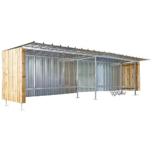 Riparo per biciclette-Modulo elemento success 2,13x4x2,13m,