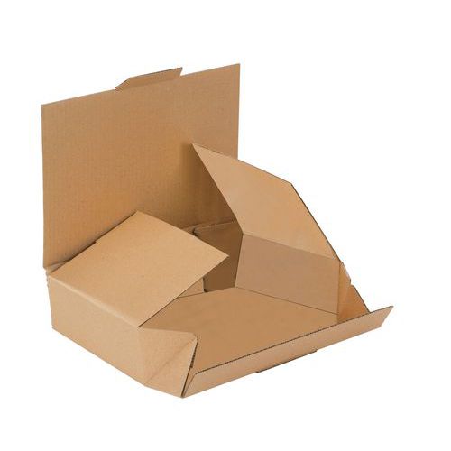Scatole Kraft Avana Con Coperchio 25x15x10 Cm - Confezione Da 5 Pezzi Per Spedizioni E Regali