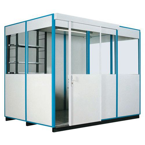 Box Melaminato Pallettizzabile Anta Scorrevole 3*2 Bianco,