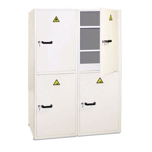 Armadio di stoccaggio per materiali pericolosi - 4 scomparti,