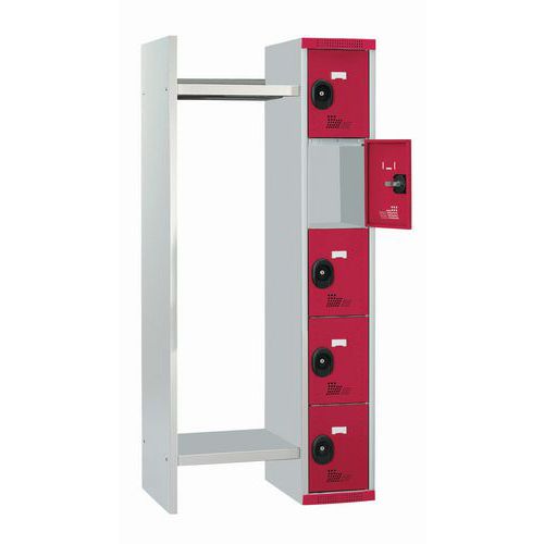 arm appendino 5 scomparti grigio chiaro ante blu,