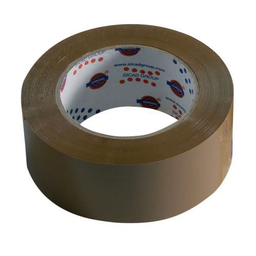 Lotto di 36 rotoli in polipropilene 48mmX100m avana,