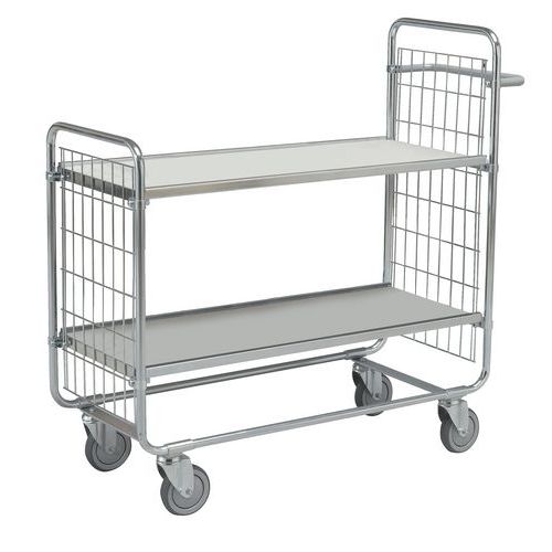 Carrello a 2 ripiani P=200 kg dim 620x425x112 0 mm,