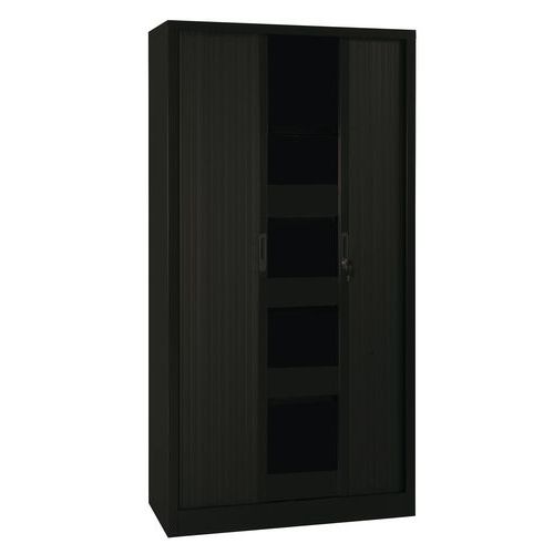 Armadio con ante a serranda smontabile A1.980 X L1.200 nero,