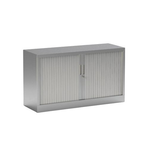 Armadio monoblocco ante a serrande A70xL120 alluminio con 1 ripiano,
