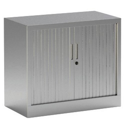Armadio monoblocco ante a serrande A70xL80 alluminio con 1 ripiano,