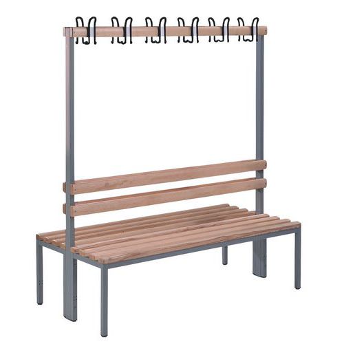 Panca con 8 appendiabiti su due lati,