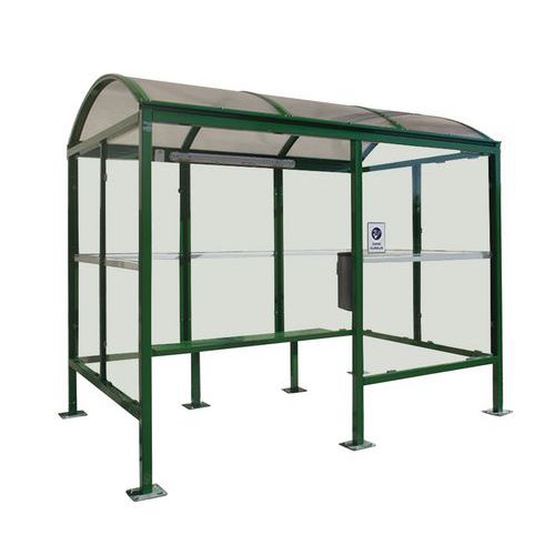 Riparo per fumatori materiale:Acciaio; Colore:Verde;,