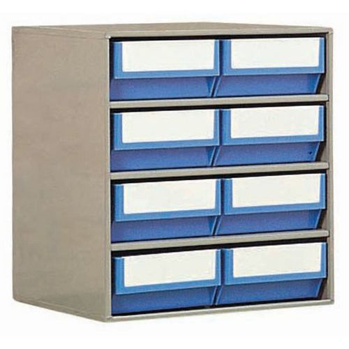 blocco prof. 300 mm dotato di 8 contenitori blu,