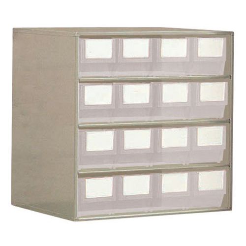 blocco prof. 300 mm dotato di 16 contenitori trasparenti,