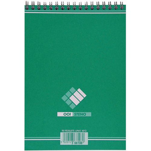 Blocco per stenografia A5 180 p 60 g UNI 21 x 14,8 x 0,8 bianco,