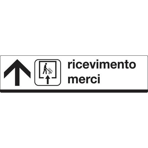 Cart. Allum scatolato 100x25cm Ricev Merci (freccia avanti),