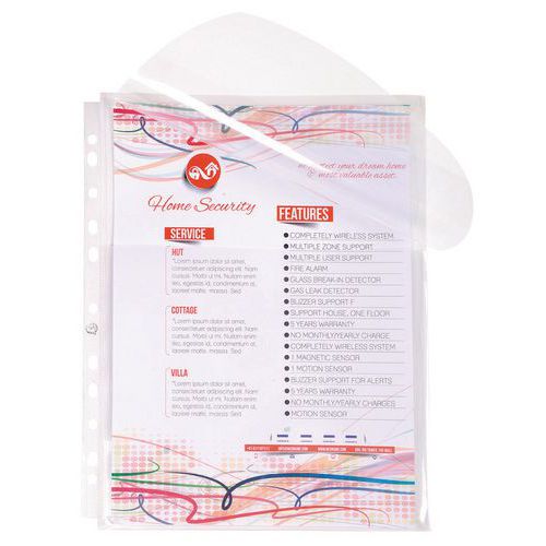 Busta perforata a soffietto con patta PP 20/100E - A4,