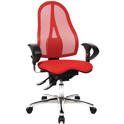 Sedia da ufficio Sitness ergonomica rossa,