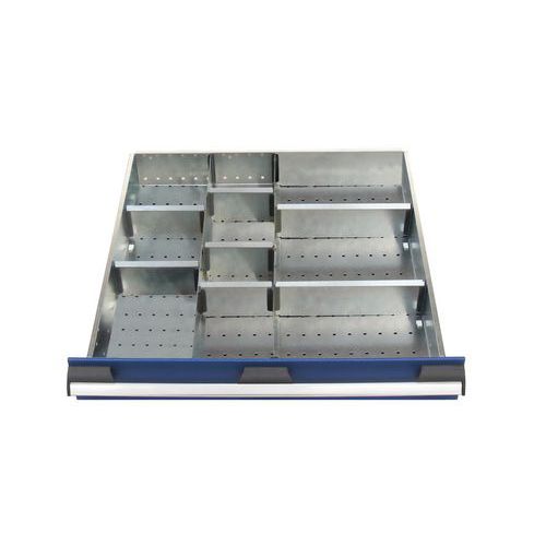 10 scomparti per cassetto LxPxA: 650x650x75 mm,