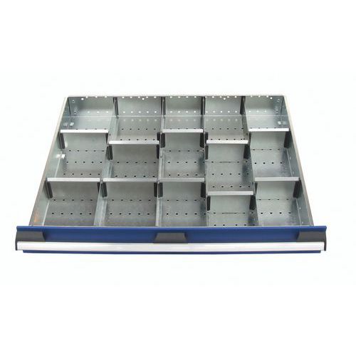 15 scomparti per cassetto LxPxA: 800x650x100mm,